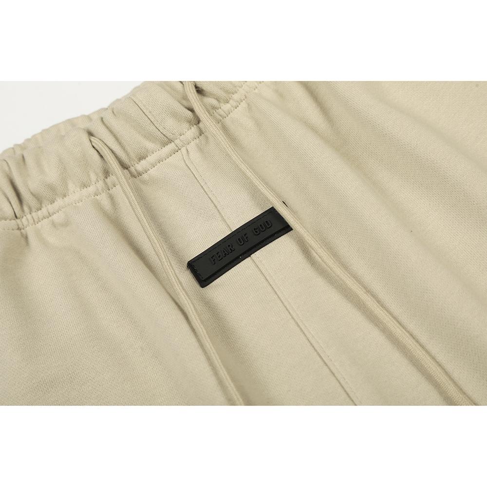 Fear of God Essentials Special Letter Print Sweat Shorts Unisex Oversized Cotton Drawstring Elastic Waist Streetwear Casual Sports Knee Length Shorts