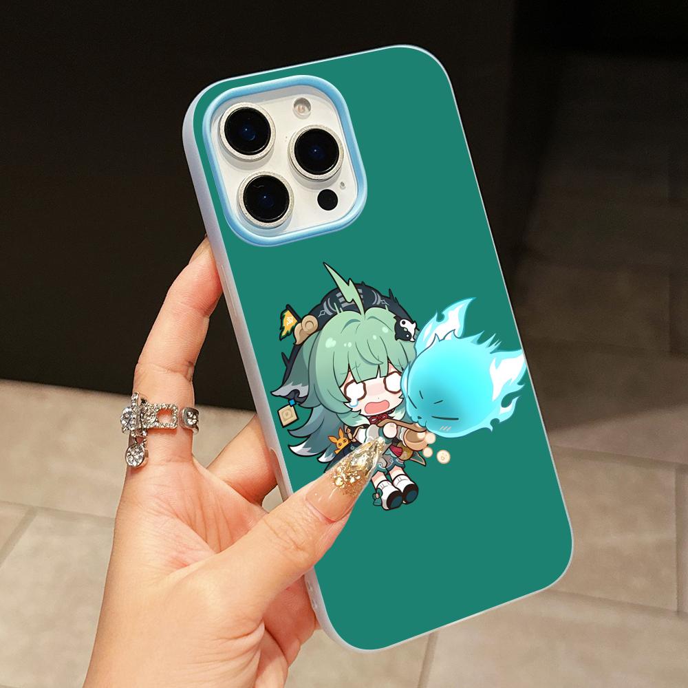

HSR Huohuo Jelly Double layer Light Blue Mobile Phone Case for iPhone 17 16 15 14 13 12 11 Air Pro Max Plus Protective iPhone 15 Pro