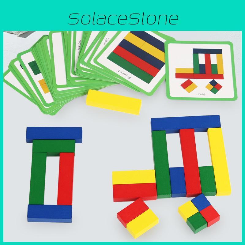 Wooden Geometric Shape Puzzle With Colorful Blocks For Parent Interaction Child