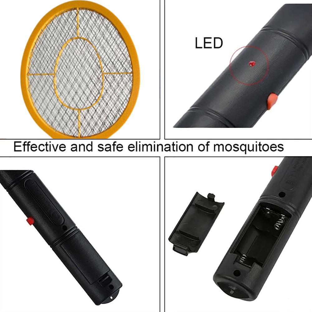 Ручна електрична мухобойка Bug Zapper Racket Safe Mosquito Swatter Portable для домашнього офісу, заднього двору, патіо, кемпінгу