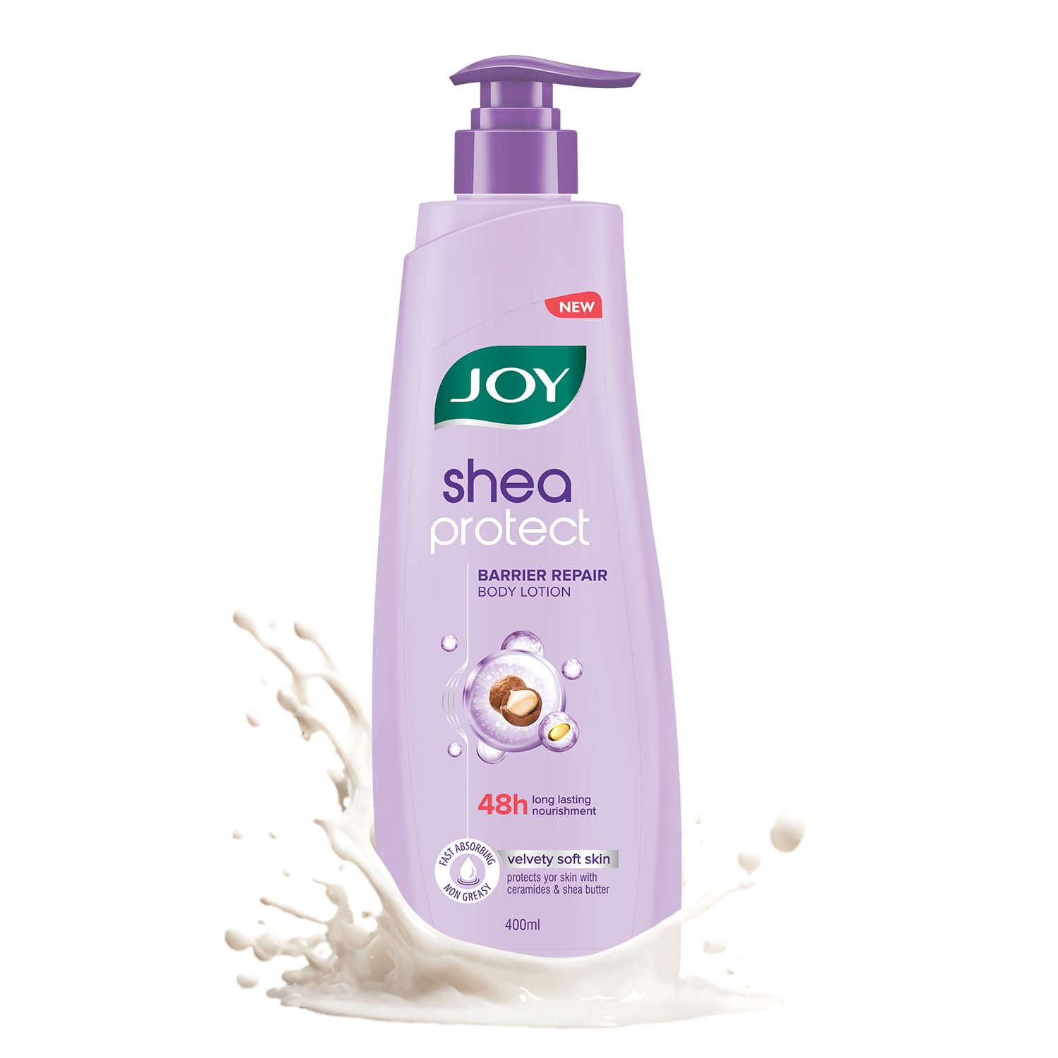 

Joy Shea Protect Body Lotion 400ml Pack of 1 | Fast Absorbing Non Greasy Moisturiser For Soft Skin