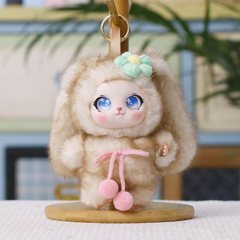 Cute Bunny Plush Keychain With Colorful Design For Kids And Teens
