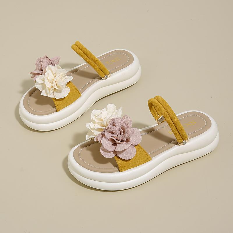 High Heels Platform Sandals 35-40 Flower Women Slippers Luxury Summer 2025 New Dress Outdoor Chunky Zapatillas De Mujer