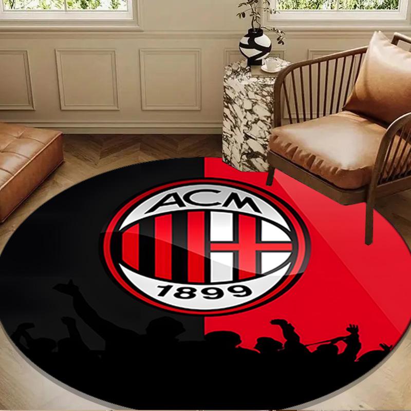 1909 Football Club Round Rug for Livingroom,Bedroom, Palyroom, Chair Rug, Area rug, Circle Carpet, Large Size Fan Christmas gift