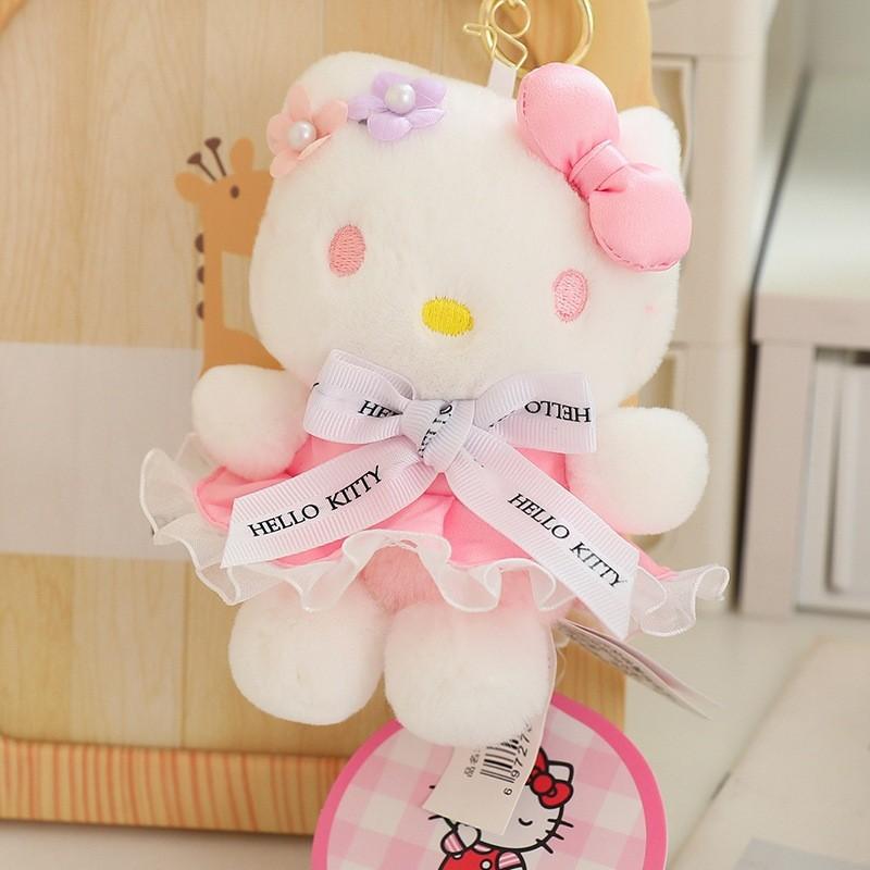 Pendant Plush Doll Keychain With Soft Fabric And Adorable Cat Design