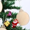 20Pcs Christmas Wooden Baubles Round Wood Slices Wood Disc Hanging Ornaments Baubles for DIY Crafts Christmas Tree Decoration