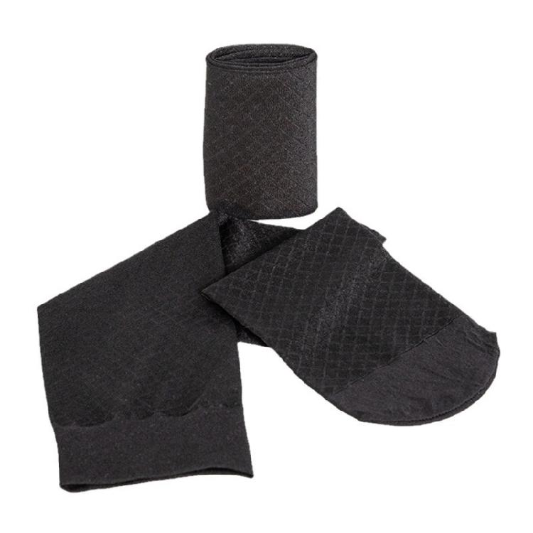 Herren Business Weiche Atmungsaktive Nylon Durchsichtige Strümpfe Dünne Durchsichtige Seide Diamantmuster Wadenstrümpfe für Formelle Anlässe