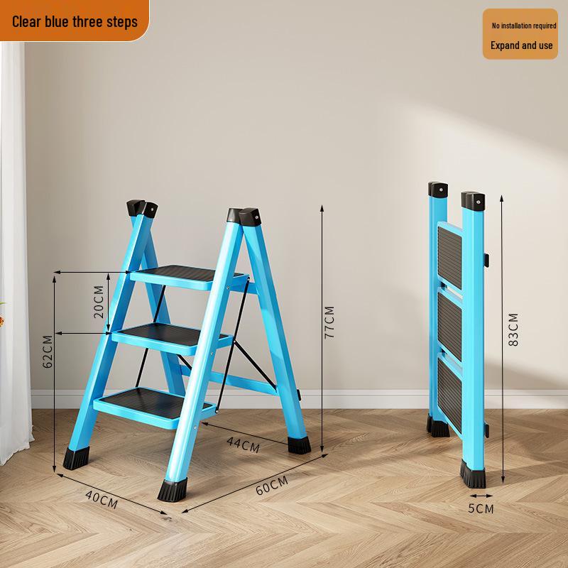 Lightweight 3-Step Folding Telescopic Ladder