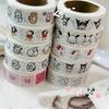 500Pcs/Roll Stickers Kawaii Hello Kitty Melody Kuromi Cinnamoroll Cartoon Kids Reward Stickers Gift Decoration Decals Toys
