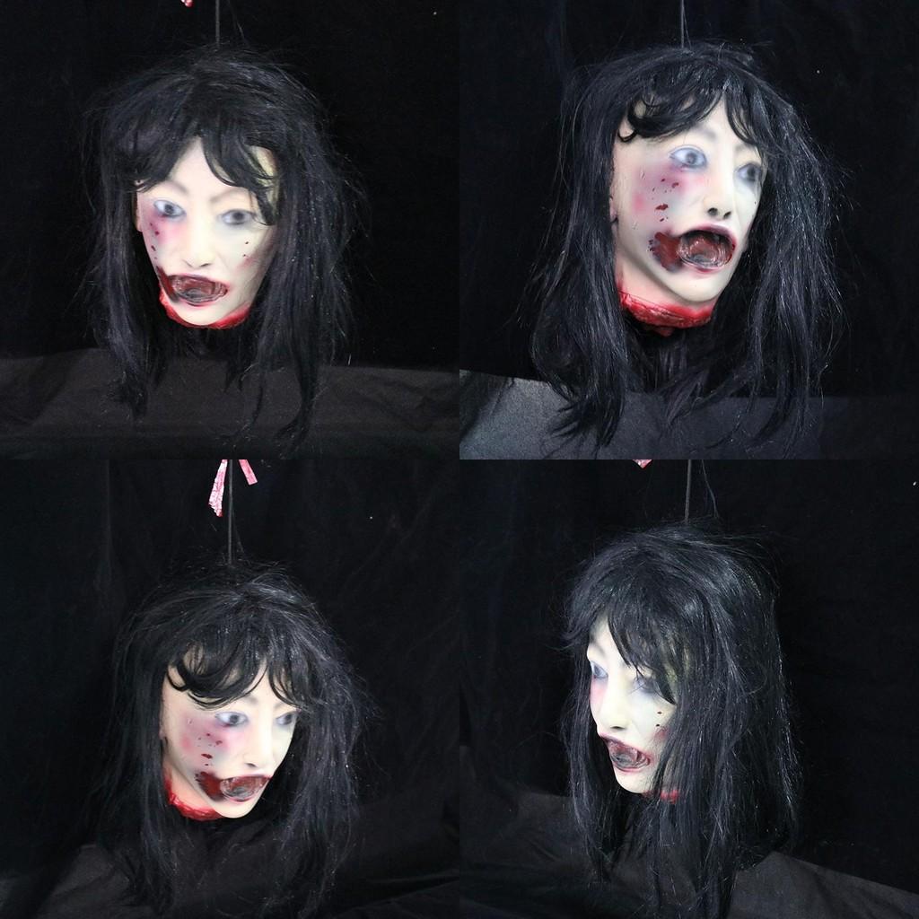 Ghost Head Horror Prop With Latex Construction For Haunted Attraction Themed Parties