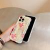 Imd Laser Red Flower 2023 New Wavy Cute Relif Phone Case For Iphone 13 14 Pro Max 11 12 Promax Back Cover Conque Capa