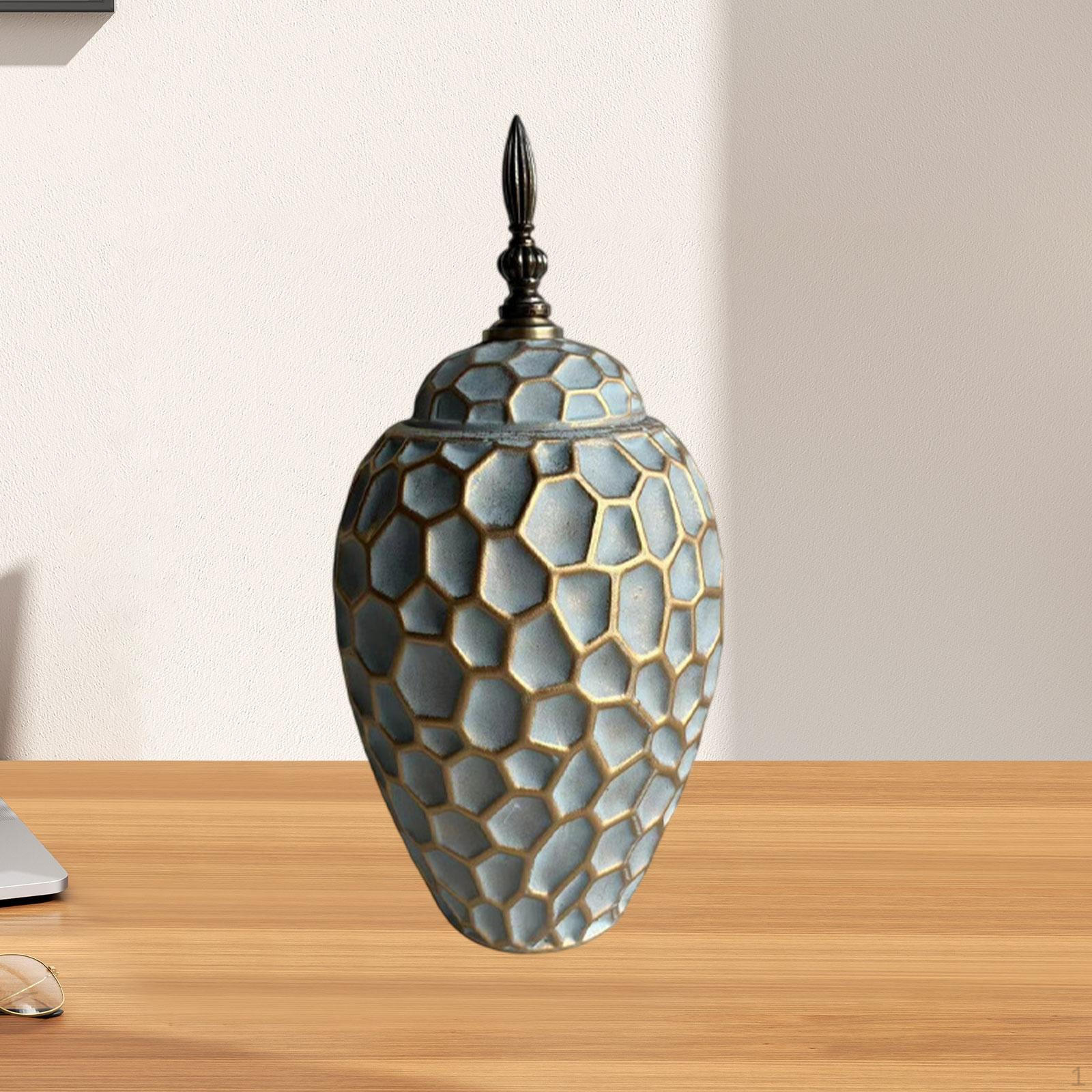 

Банка для имбиря, керамическая декоративная элегантная креативная ваза для цветов, цветочный горшок для ресторана, для помещений 16.5cmx16.5cmx37cm