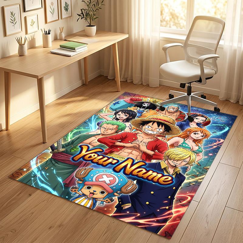 Personalized Crystal Velvet Carpet,One Piece Custom Printed Name, Plush Area Rug For Home Indoor Decor