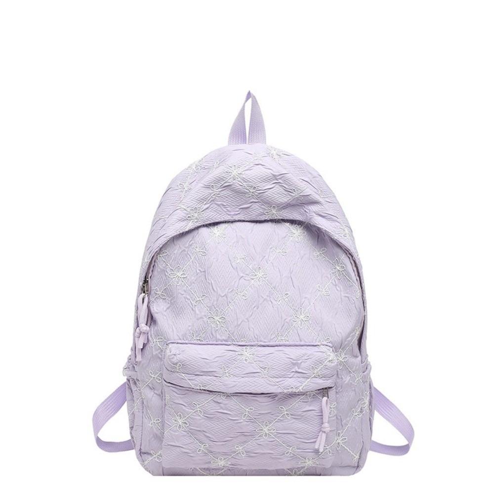 Zaino Dolce Fiocco Minimalista Zaino Scolastico Studente Carino Zaino in Nylon Regalo