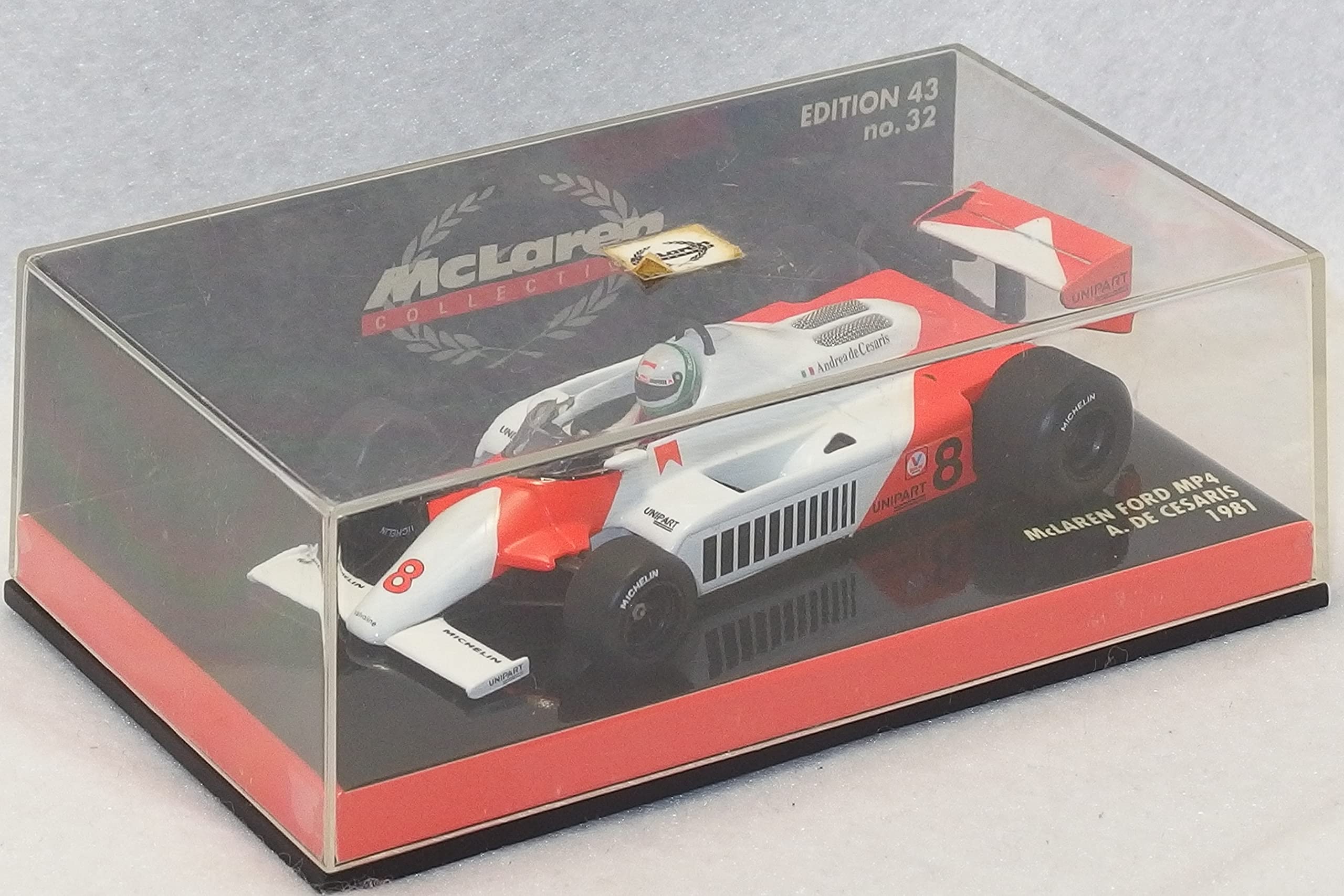 

MINICHAMPS F1 McLAREN Коллекционное издание43 FORD MP4 CESARIS 1981 Коллекция McLaren Ford Андреа Де Чезарис 530814308 PMA 4012138031326 формула 1/43