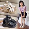 2026 New Style Girls' Non-slip Princess Roman Sandals - Fashionable Medium & Large Sizes