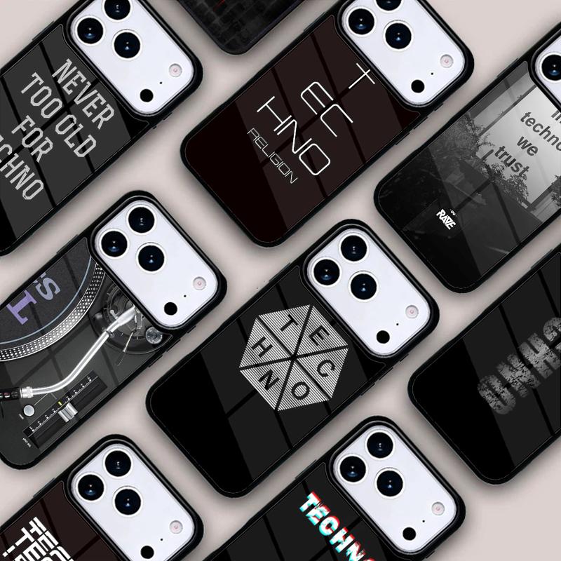 Techno Music Phone Case For IPhone 17 16e 15 14 13 12 11 Pro Max Air Mini Soft Protective Cover