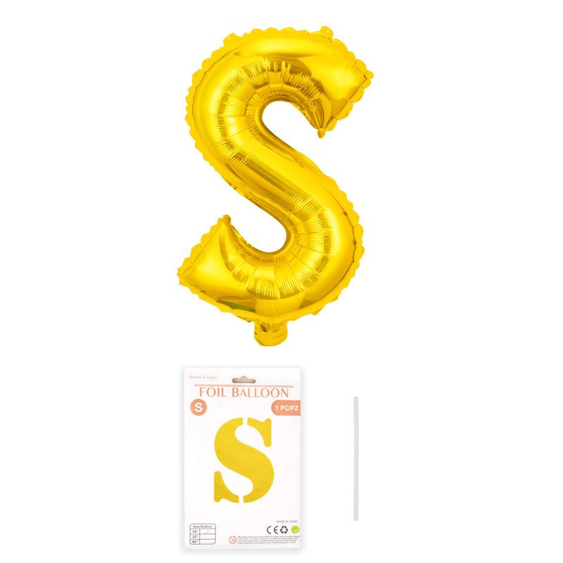 Independent Paper Card Packaging 16-Inch English Letter Aluminum Film Balloon Birthday Party Decoration Arrangement Aluminum Foil Balloon