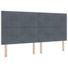 Box Spring Bed with Mattress Dark Gray 200 x 200 cm Velvet