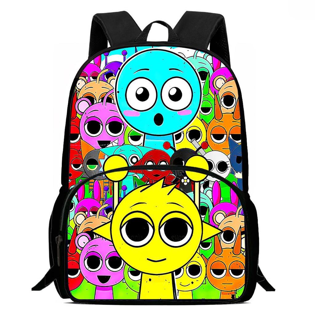 Rhythm Box Sprunki Spel Anime Rugzak Student Schooltas Computer Tas