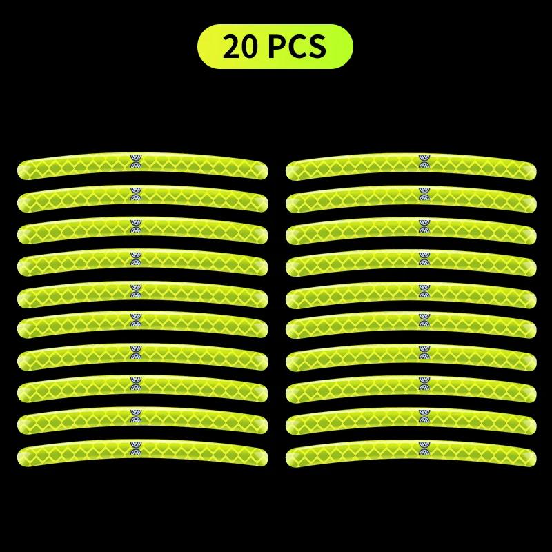 VW GTI GOLF Car Stickers Car Wheel Luminous Stickers Fluorescent Color Wheel Decoration Stickers For Volkswagen Polo Passat B5 B