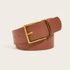 Vintage Wide Waist Belt Big Buckles Leather Strap Ladies Dress Waistbands for Jeans and Dresses