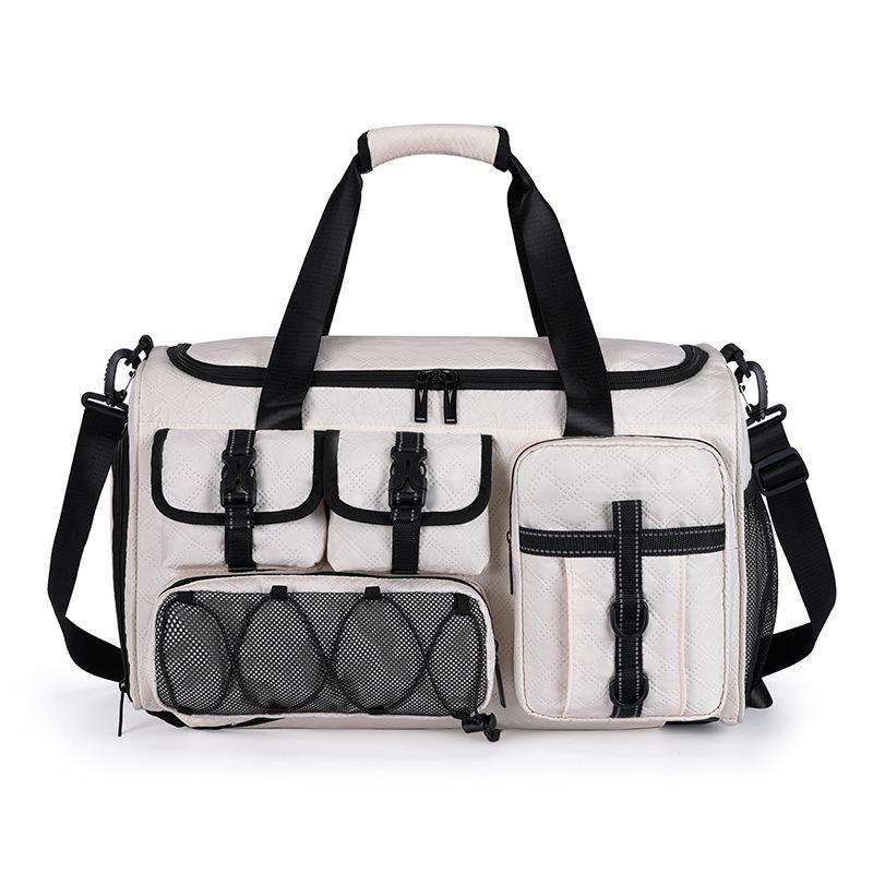 

Модная легкая дорожная сумка: Большая вместимость, разделение влажного и сухого, идеальна для коротких поездок, модная мужская сумка для фитнеса. белый