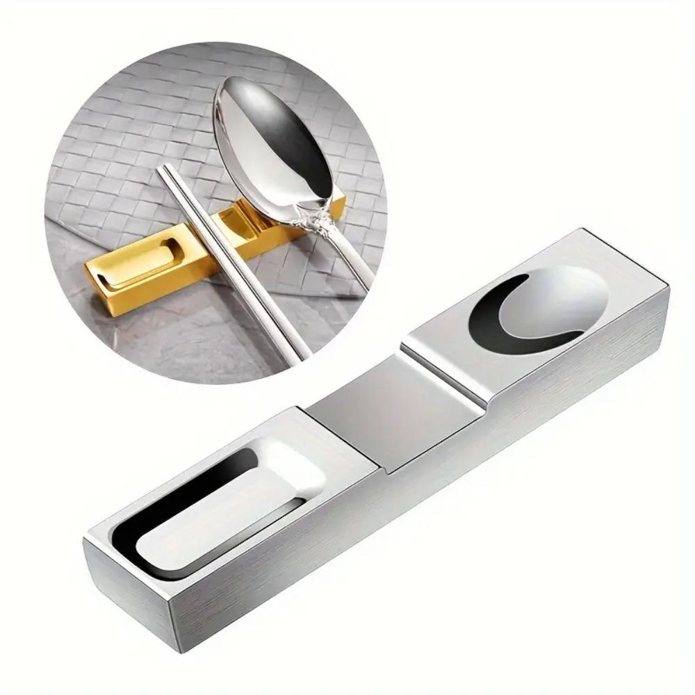 Rectangle Stainless Steel Chopstick Rest Japanese-style Cutlery Rack Chopstick Pillow Dining Table