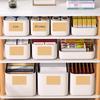 1/5roll Square Kraft Stickers Self-adhesive Blank Labels Paper Items Office Home Christmas Target Bottle Classification Stickers