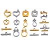3sets/lot Stainless Steel Heart OT Toggle Clasp Hook Rings Connectors for DIY Necklaces Bracelets Accessories Jewelry Making