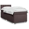 Vidaxl Letto Continentale Con Materasso, Marrone, Tessuto, 100X200 Cm