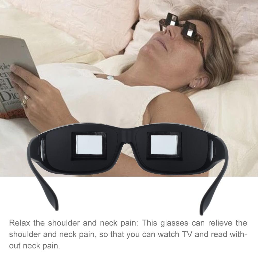Lazy Horizontal Glasses Bed Reading Prismatic Periscope Glasses Creative Lying Down Watching TV Glasses HD Readers Glasses