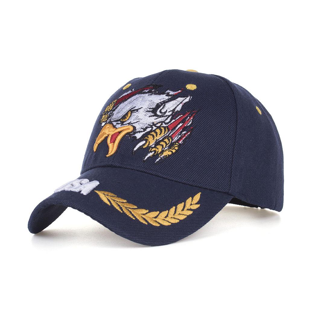 

Весенние и летние новинки свирепый орел США вышитая бейсболка кепка кепка солнцезащитная шляпа темно-синий