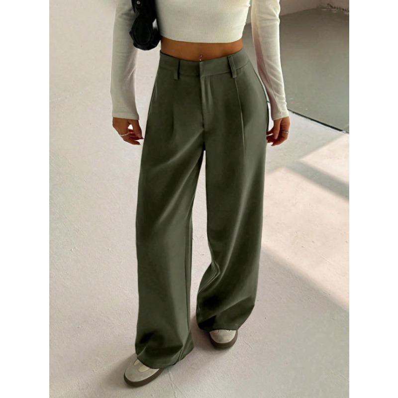 Women's Loose Fit High Waist Palazzo Pants For Office And Casual Streetwear