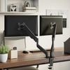 Dual Monitor Arm for Up To 27  Screens Gas Spring Mechanism 20 Kg Capacity