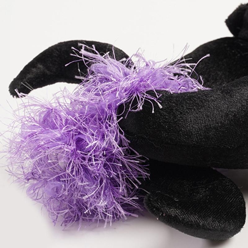 Dog Witch Costume/Devil Horn Hat for Pet Halloween Theme Party Dogs Costume Cloak for Small Cats Dog Cosplay Party Outfit