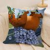Federa Cuscino G-Grizzly e L-Lemming Peluche Corto Setoso Stampata su Entrambi i Lati Federa per Cuscino per Divano Tutte le Stagioni Decorazione Casa Regalo