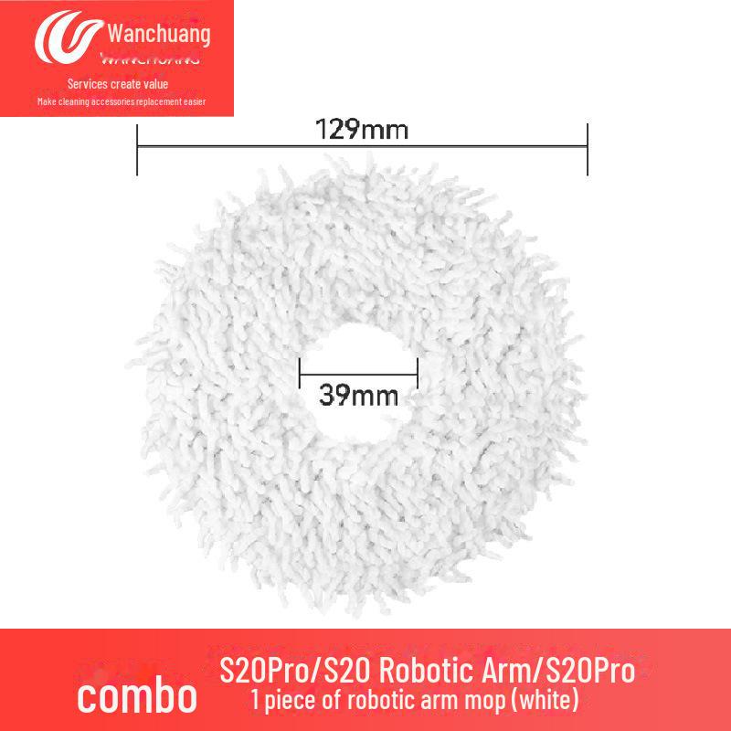 Suitable Accessories: Side Brush and Dust Bag for Dreame S20 Pro/S20 Robotic Arm Sweeper
