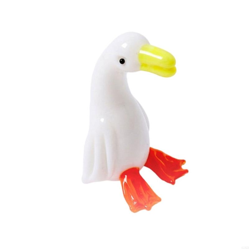 62KD Glass Duck Family Figure Home And Office Desk Accessories Garden Ornament