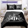 Set Lenzuola Stampato Newcastle United Football 3 Pezzi, Comodo Set Copripiumino per Camera da Letto Amico della Pelle
