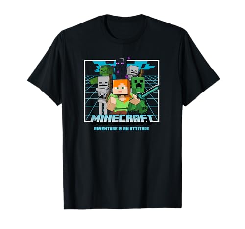 Minecraft Group Shot Action Pose Adventure T-Shirt