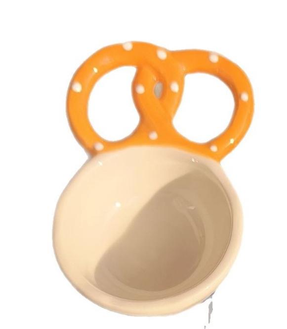 Household Flavor Dish Cute Side Dish Cute Little Dish Embossed Bread Handle Ceramic Small Dish Seasoning Dish Dipping Sauce Dish