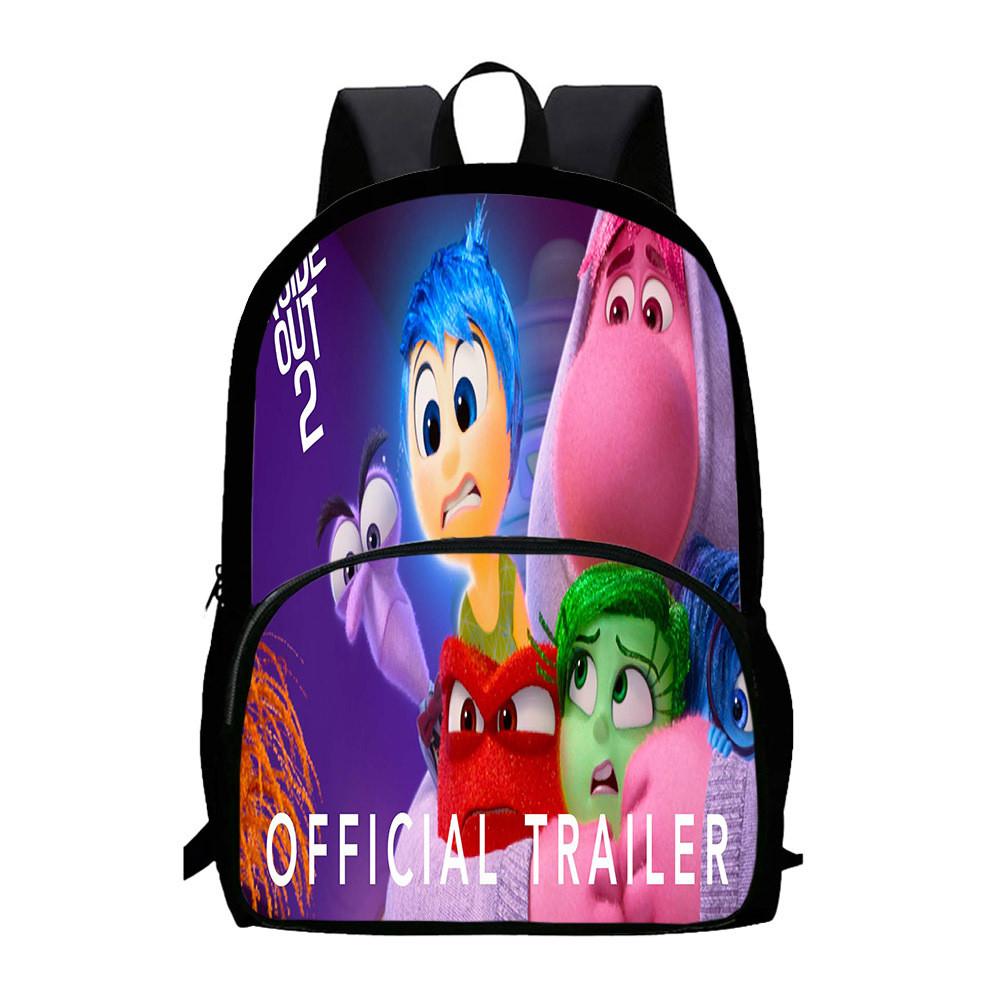 Inside Out 2 Student Backpack Large Capacity Oxford Cloth School Bag Unisex