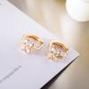 European and American Fashion Eight-Heart Eight-Arrow Zircon Clover Ear Clip Earrings for Women