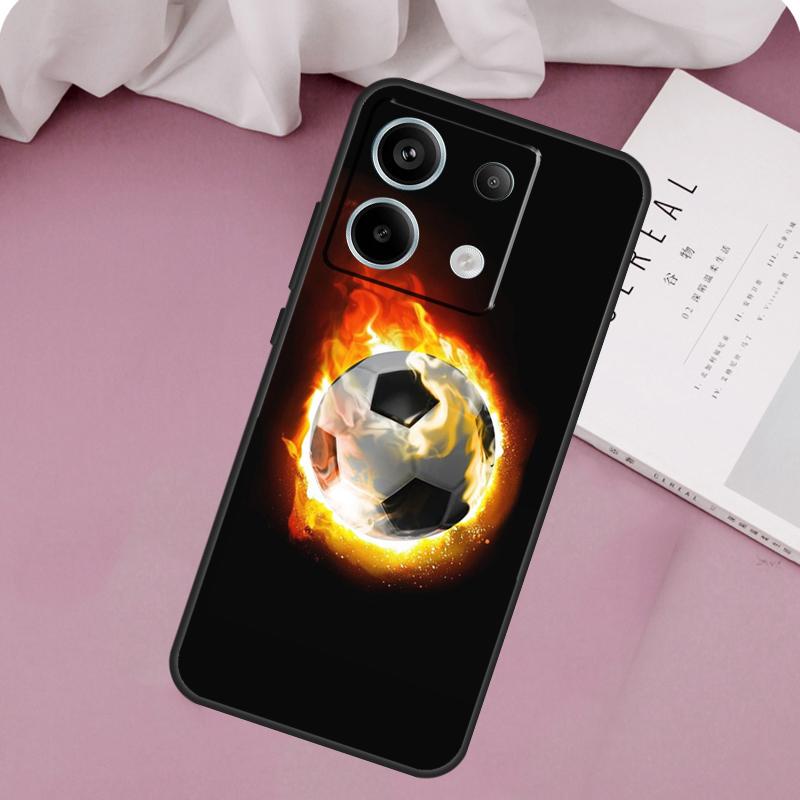 Football Soccer Ball Case For Xiaomi Redmi Note 13 Pro 14 12 11 10 9 11S 12S Redmi 15 14C 10C 12C 13C 15C Cover