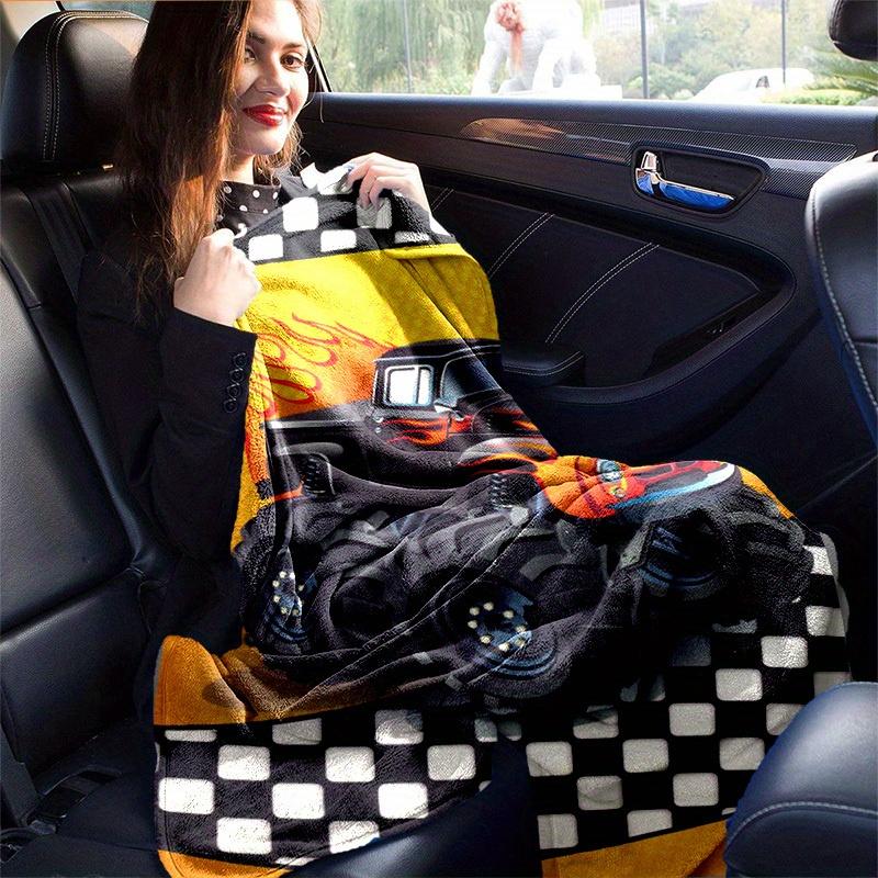 1pc. Cool Monster Truck Design Blanket - Perfect for Home, Office, Outdoor Use, Gift Idea,