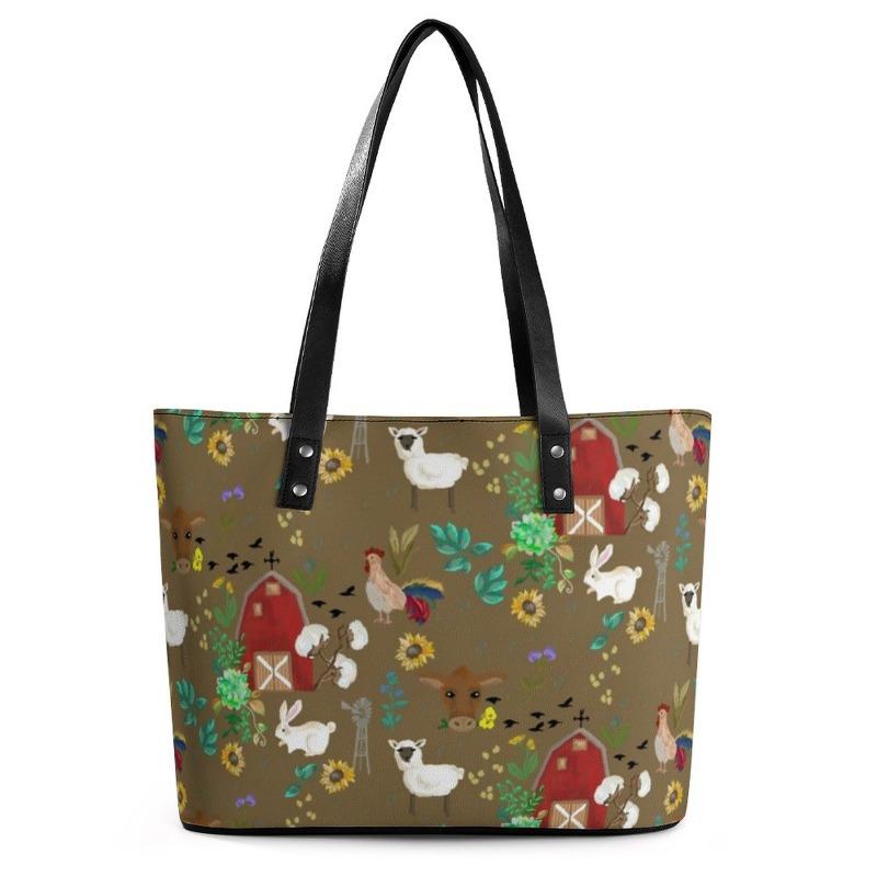 Tote Handbag Shoulder Handbag Large Capacity Trendy Niche Digital Color Printing Tote Bag
