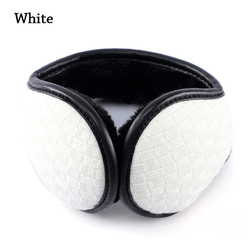 

Men Women Soft Cosy Plush Ear Warmer Earflaps Warm Ear Muffs White