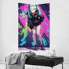 Rebecca Animated CCyberpunk Tapestry Room Decor Wall Cloth Party Hanging Background Room Decor Baby Room