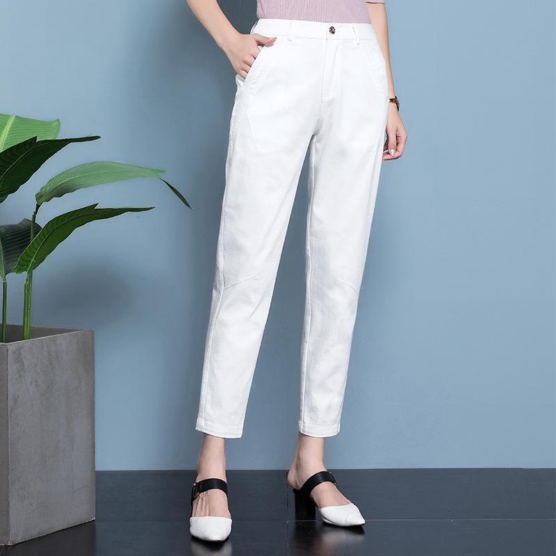 2025 Autumn Women s Korean Style Stretchy High Waist Slim Fit Cropped Jeans 29